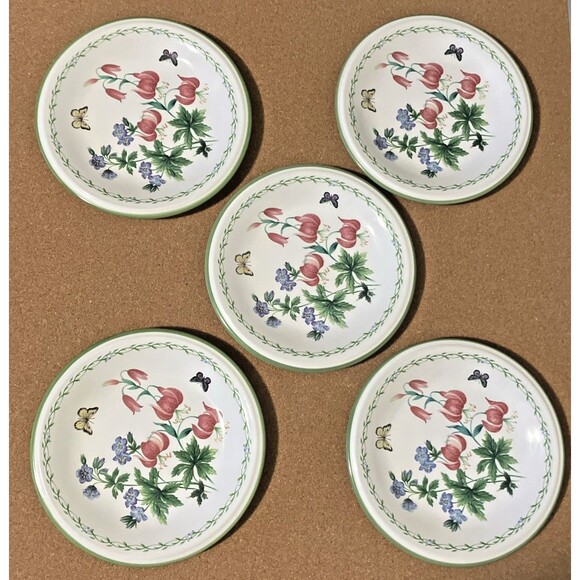 Mikasa set of 5 GARDEN BLOOM  7 3/4" Salad Plates Studio Nova Y 2372 - Picture 1 of 16